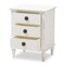 Baxton Studio Venezia French-Inspired Rustic Whitewash Wood 3-Drawer Nightstand 138-7698 - alternate 4